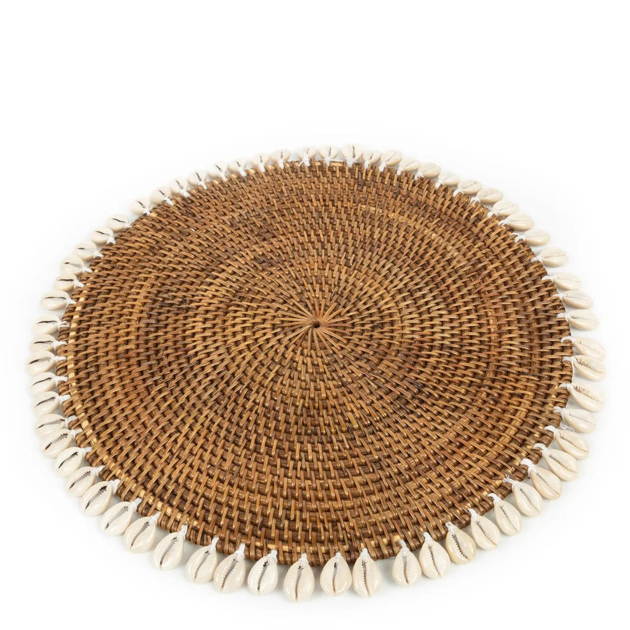 The Colonial Shell Placemat - Natural Brown