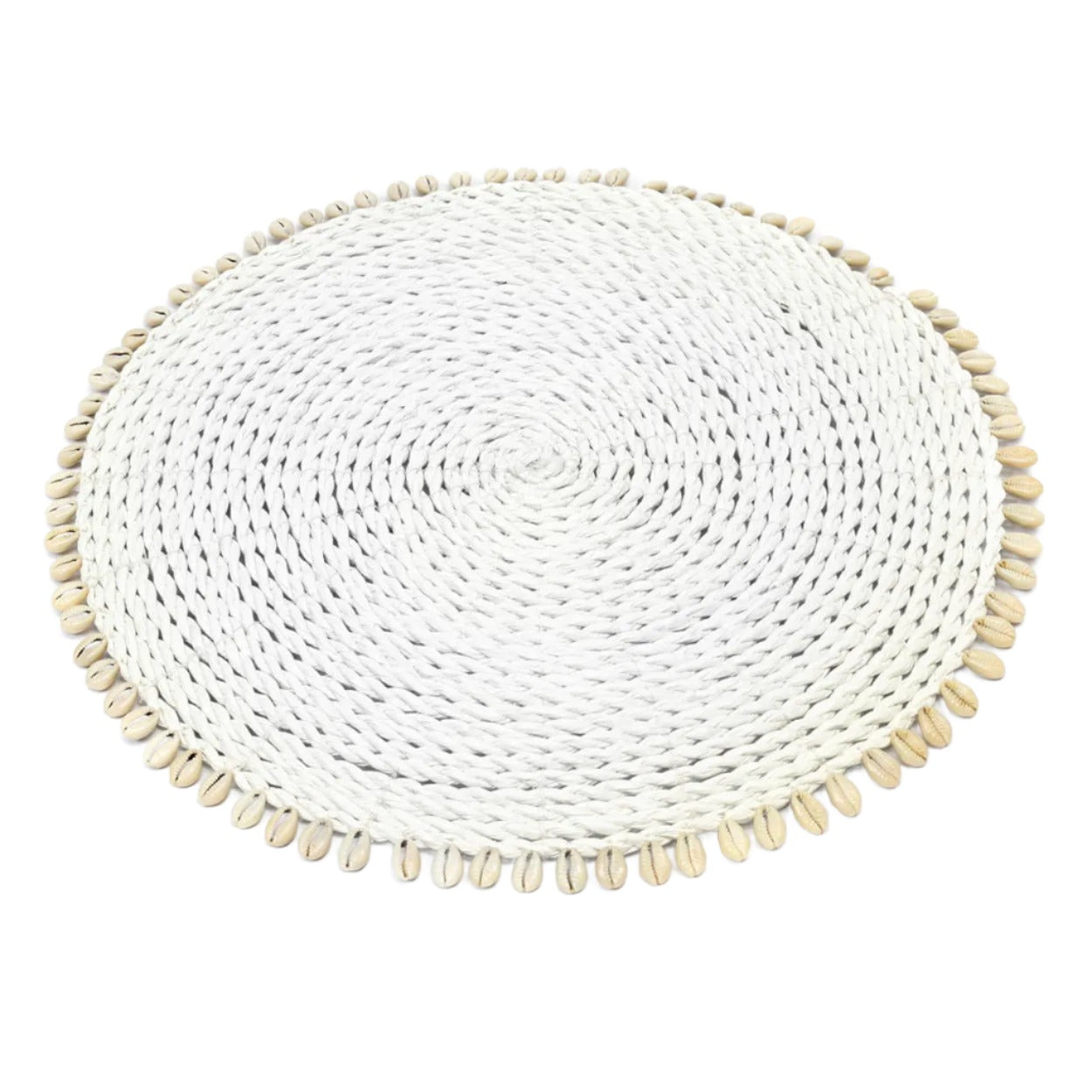 The Seagrass Shell Placemat, White