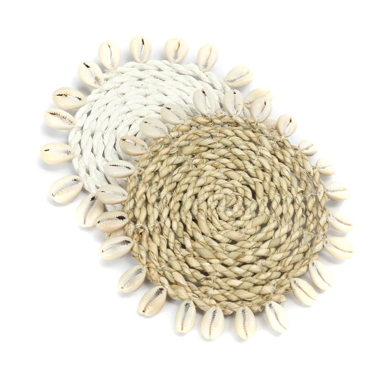 The Seagrass Shell Coaster, White