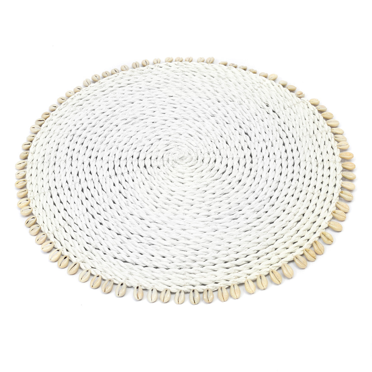 The Seagrass Shell Coaster, White