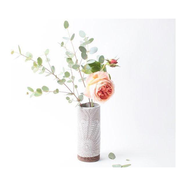 Boheme Lace Bud Vase, Handmade