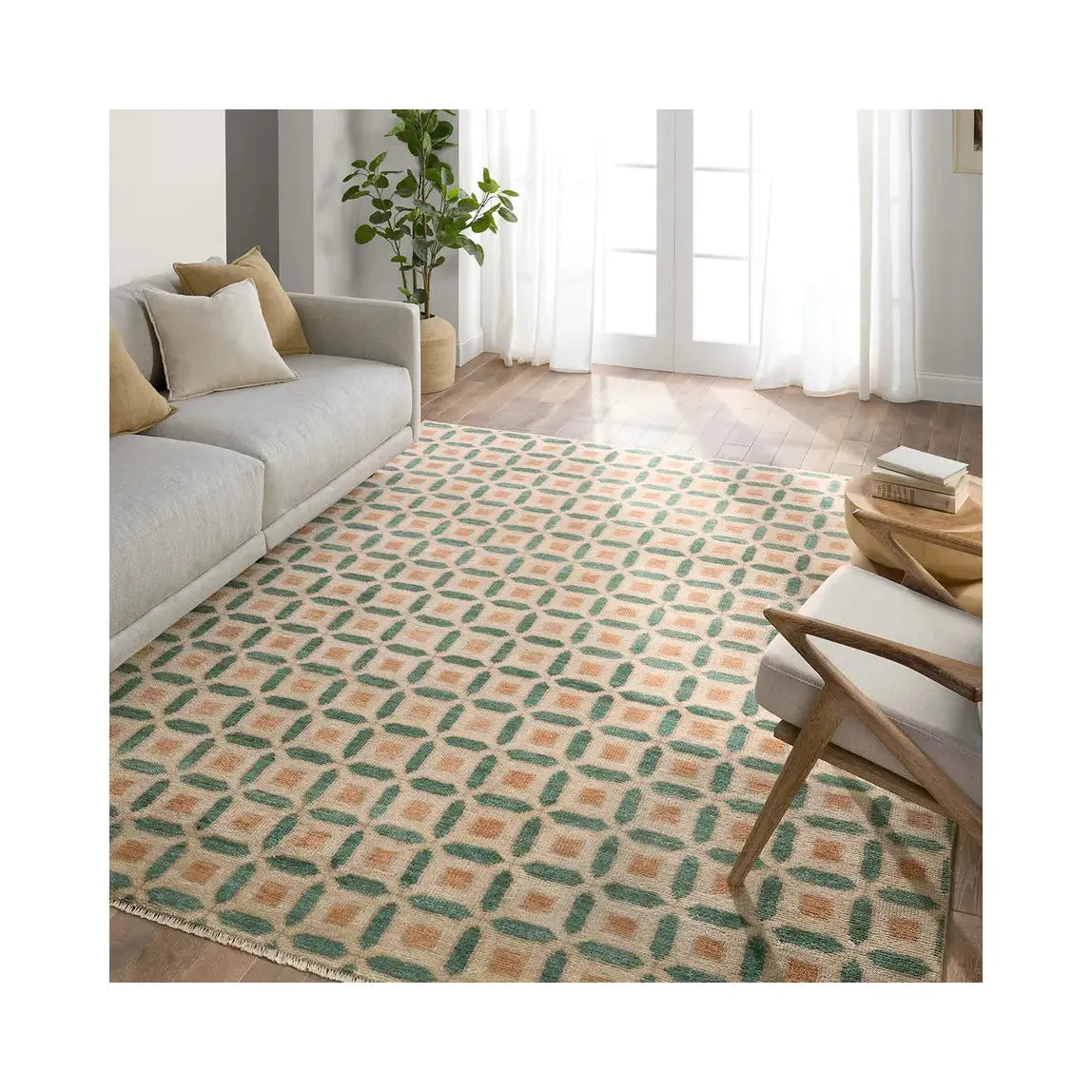 MOROCCAN RUG CERA - - GREEN