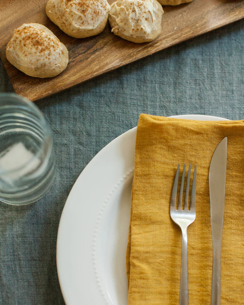 Stonewashed Linen Hemmed Guest Towel, Napkins, Handmade in Kerla, India