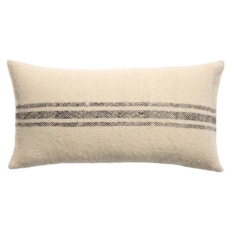 Kovar Pillow, 13" x 25" 100% Wool, Hand Spun in India