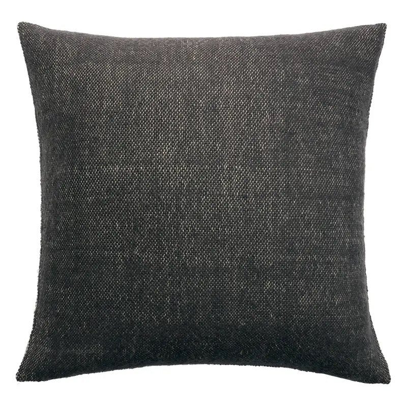 Jirina Pillow, Charcoal 26 x 26" 100% Wool, Hand Spun in India