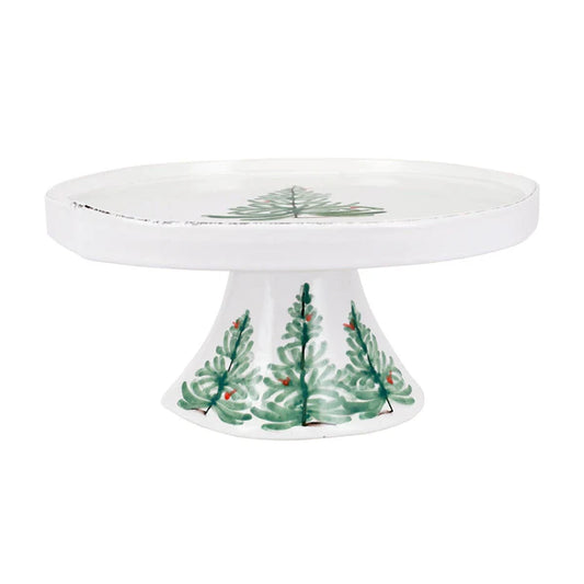 Lastra Holiday Large Cake Stand, Hand Painted in Tuscany