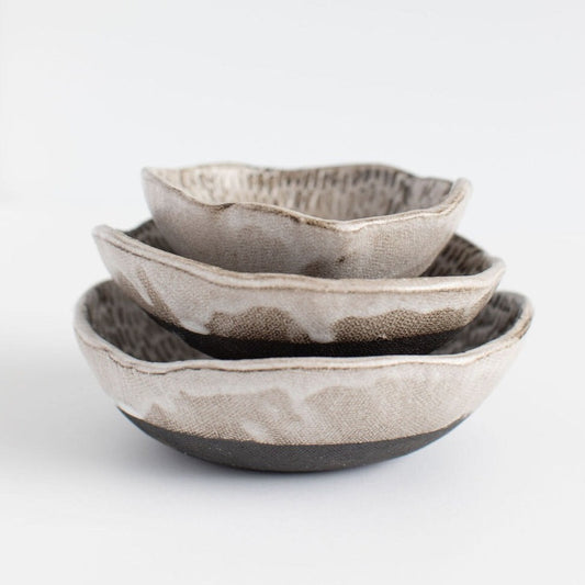 Petal Nesting Bowl Set of 3, Handmade in USA