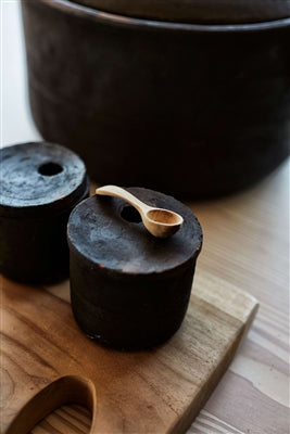 Salt and Pepper Set Hazel Brown,  Handmade in Denmark