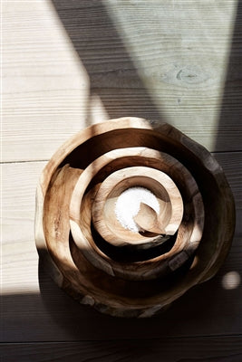 Teak Salad Bowl Nature, Handmade in Denmark