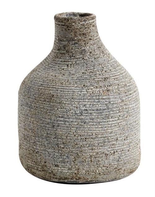 Terracotta Stain Vase Small Grey Brown