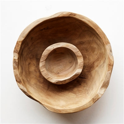 Teak Salt Bowl Nature, Handmade in Denmark