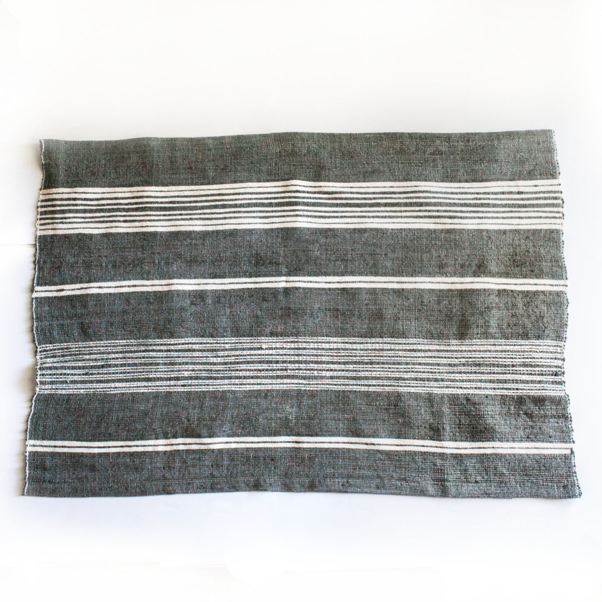 Handwoven Cotton Bath Mat, Grey, Handmade in Ethiopia