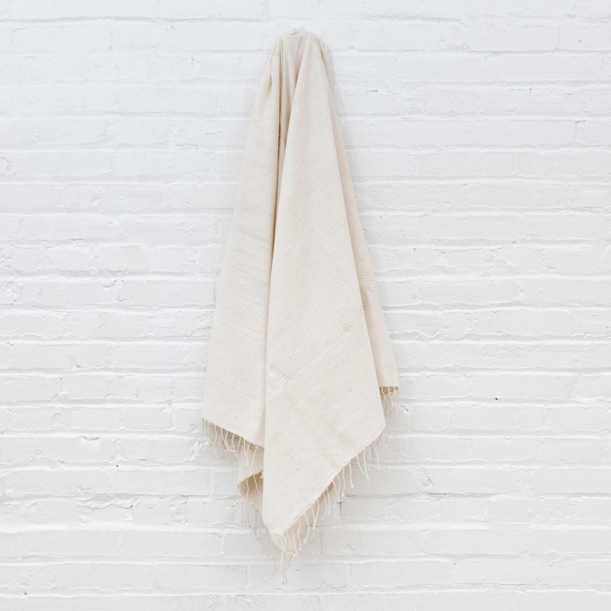 Handwoven Cotton Riveria Bath Towel, Natural, Handmade in Ethiopia