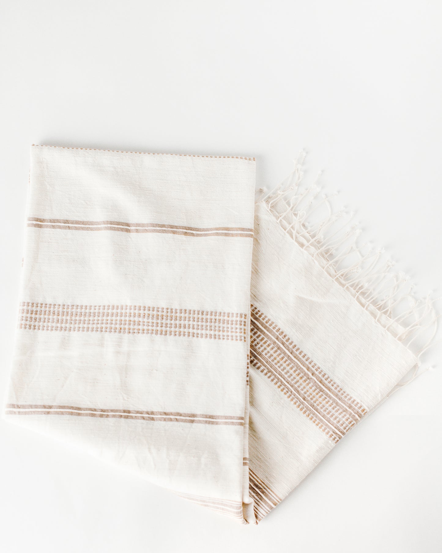 Handwoven Cotton Aden Bath Towel, Stone, Handmade in Ethiopia