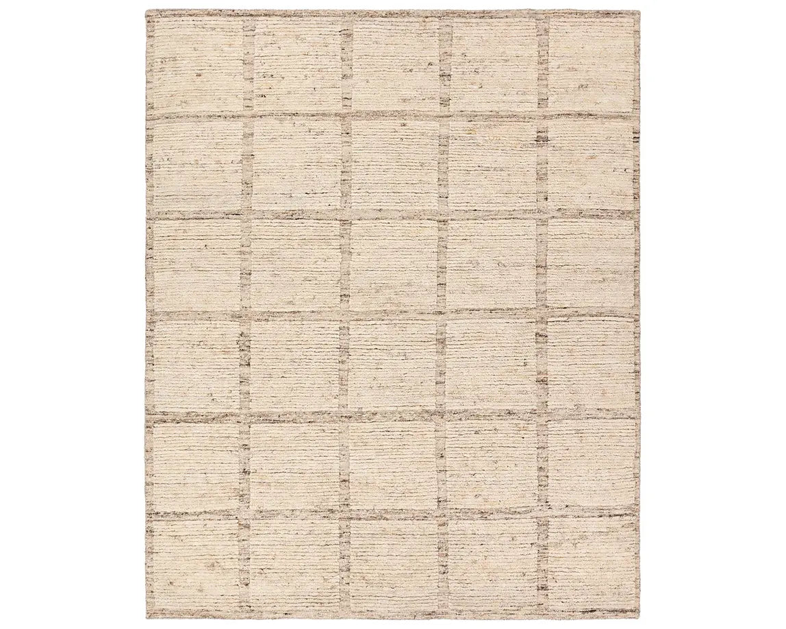 SEORA, HANDKNOTTED 100% WOOL RUG, ARTISAN MADE IN INDIA