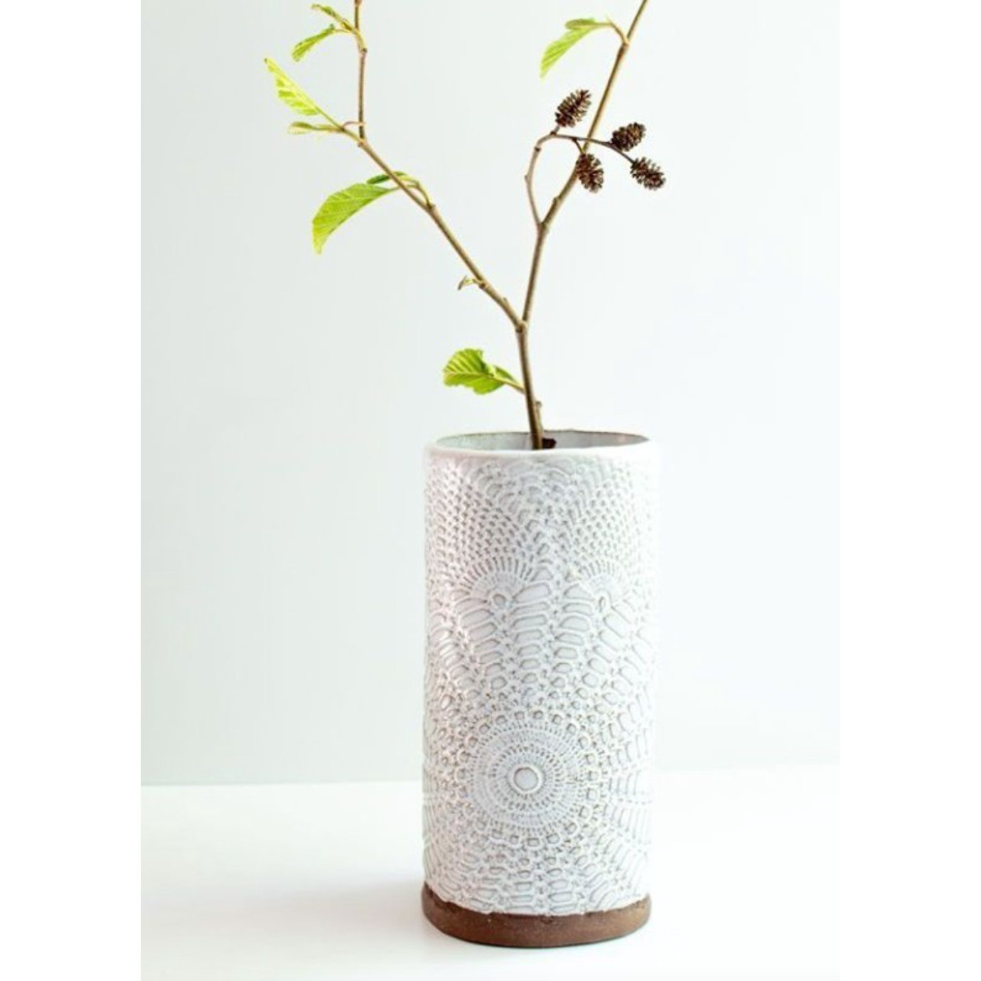 Boheme Lace Bud Vase, Handmade