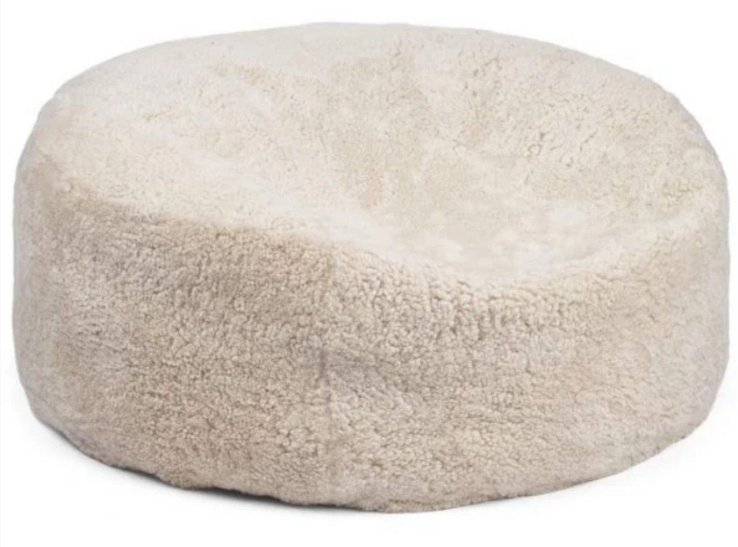 New Zealand Sheepskin Bean Bag Short Wool Calf Leather Backing 11" H x 30"w