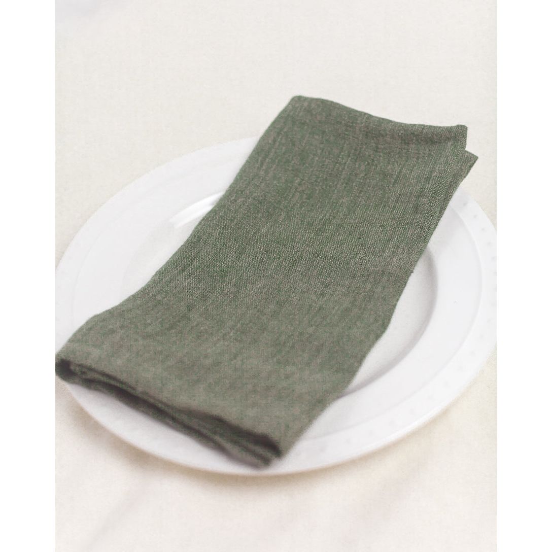 Stonewashed Linen Hemmed Guest Towel, Napkins, Handmade in Kerla, India