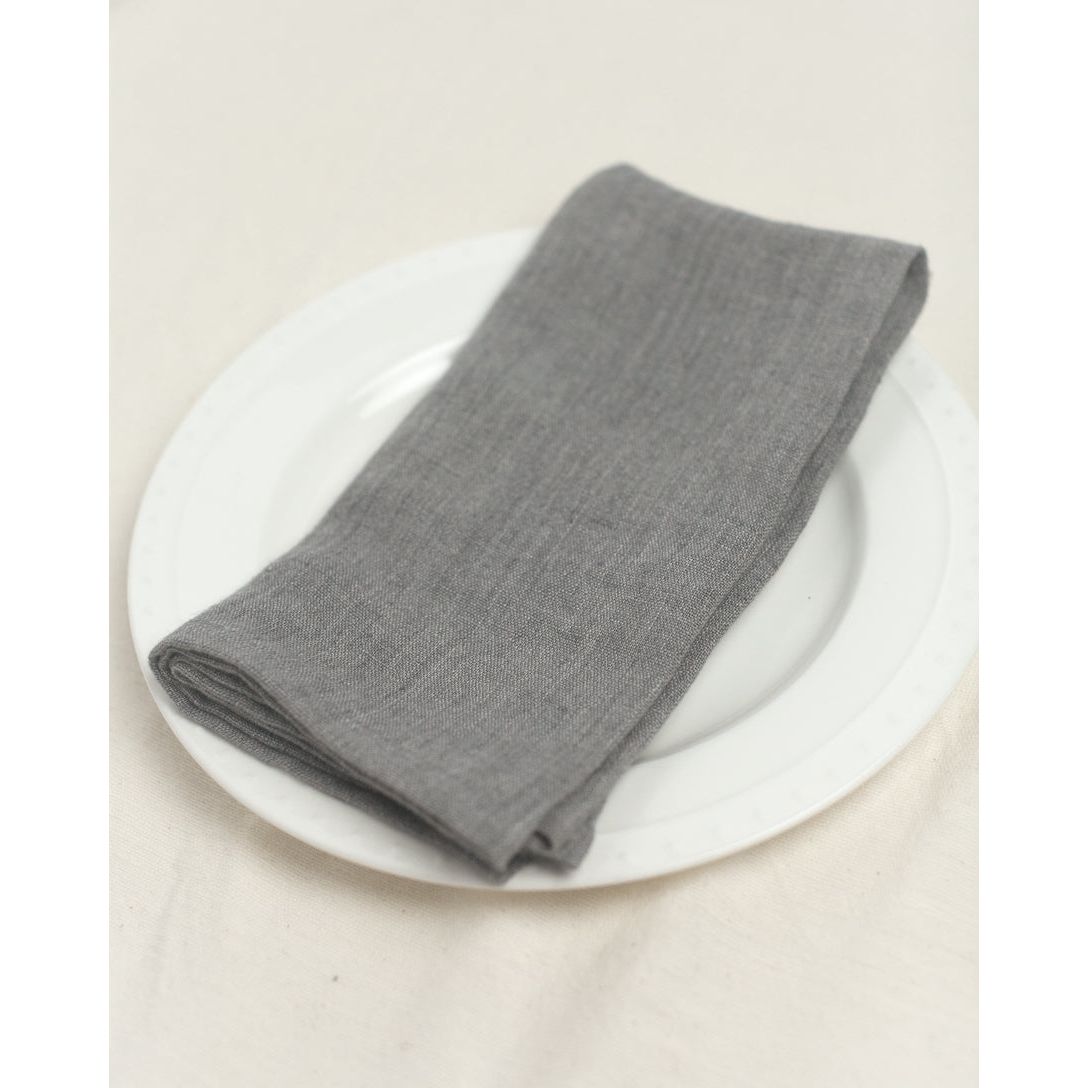 Stonewashed Linen Hemmed Guest Towel, Napkins, Handmade in Kerla, India