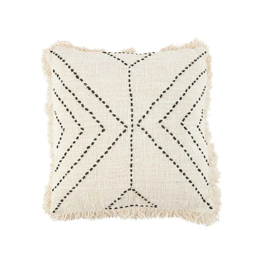 The Tribal Cushion Cover - Natural Black