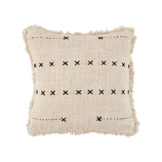 The French Kiss Cushion Cover - Natural Black