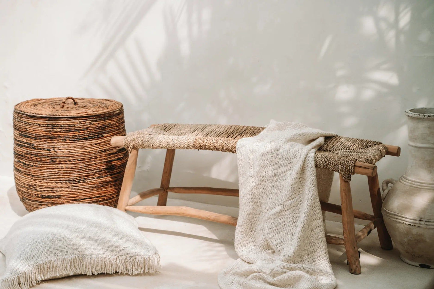 The Porto Seagrass Bench - Natural - L