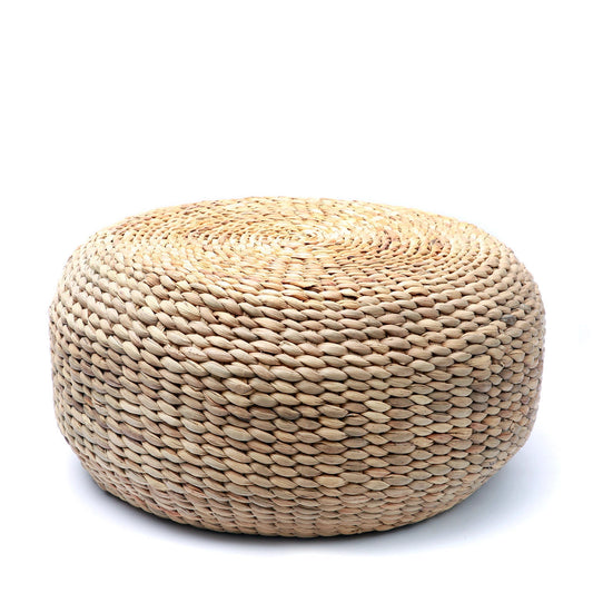 The Hyacinth Pouffe - Natural Round - M