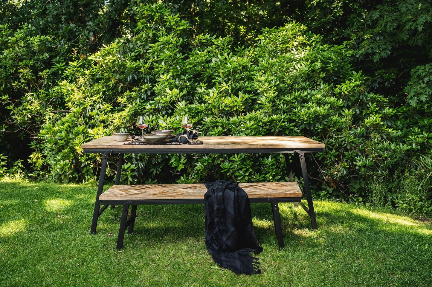 The Herringbone Bench - Natural - 150cm