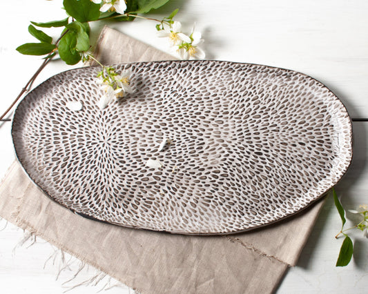 Petal Cocktail Serving Platter, Handmade in USA