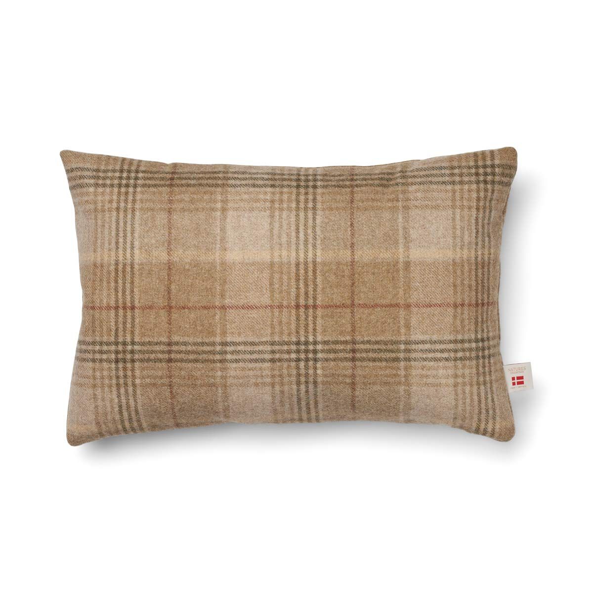 Checked Collection, Double sided Cushion 100 % Merino Wool 13 x 20"