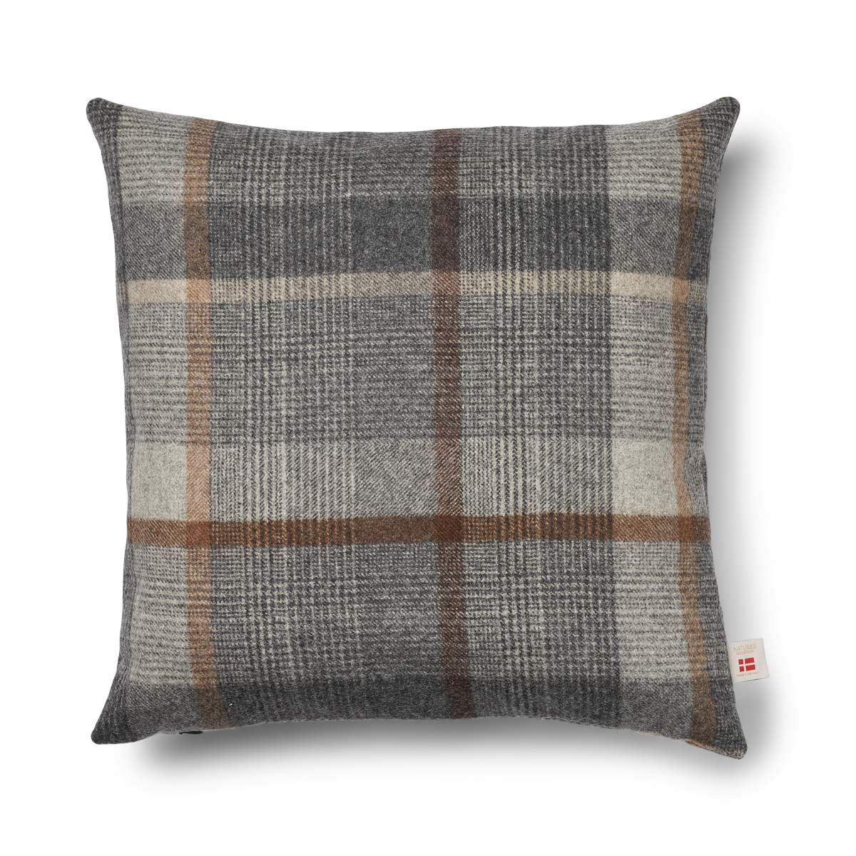 Checked Collection, Double sided Cushion 100 % Merino Wool 20 x 20"