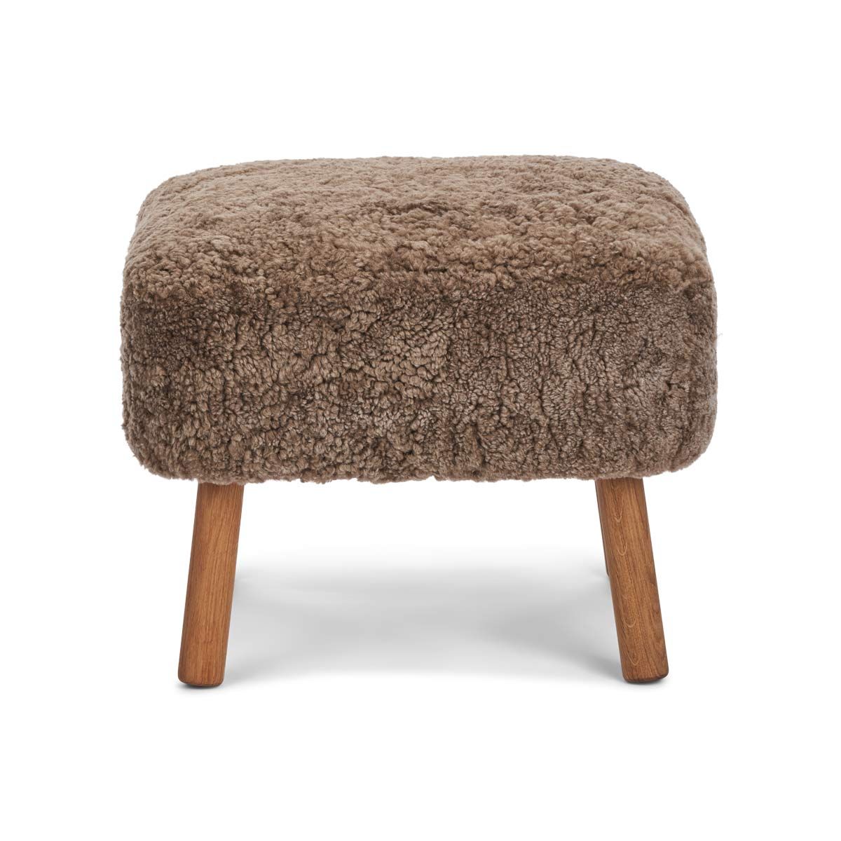 Emil Foot Rest Stool New Zealand Lambskin Long Wool