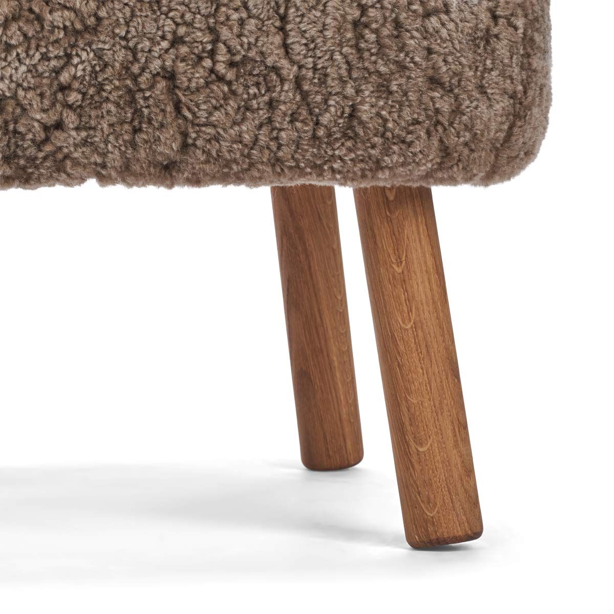 Emil Foot Rest Stool New Zealand Lambskin Long Wool