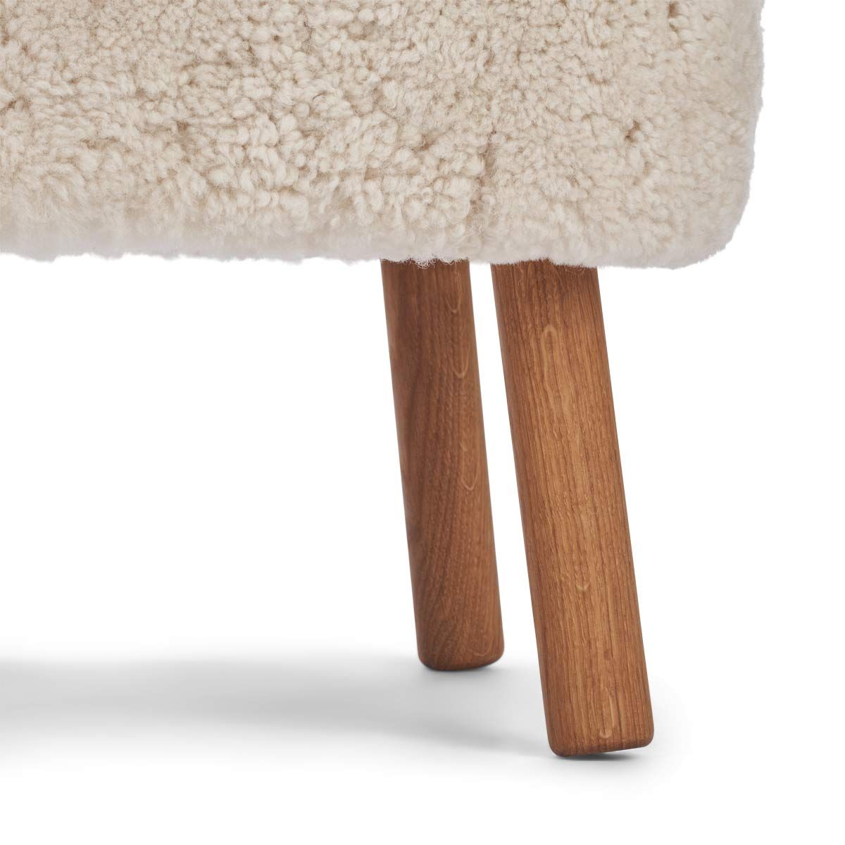 Emil Foot Rest Stool New Zealand Lambskin Long Wool