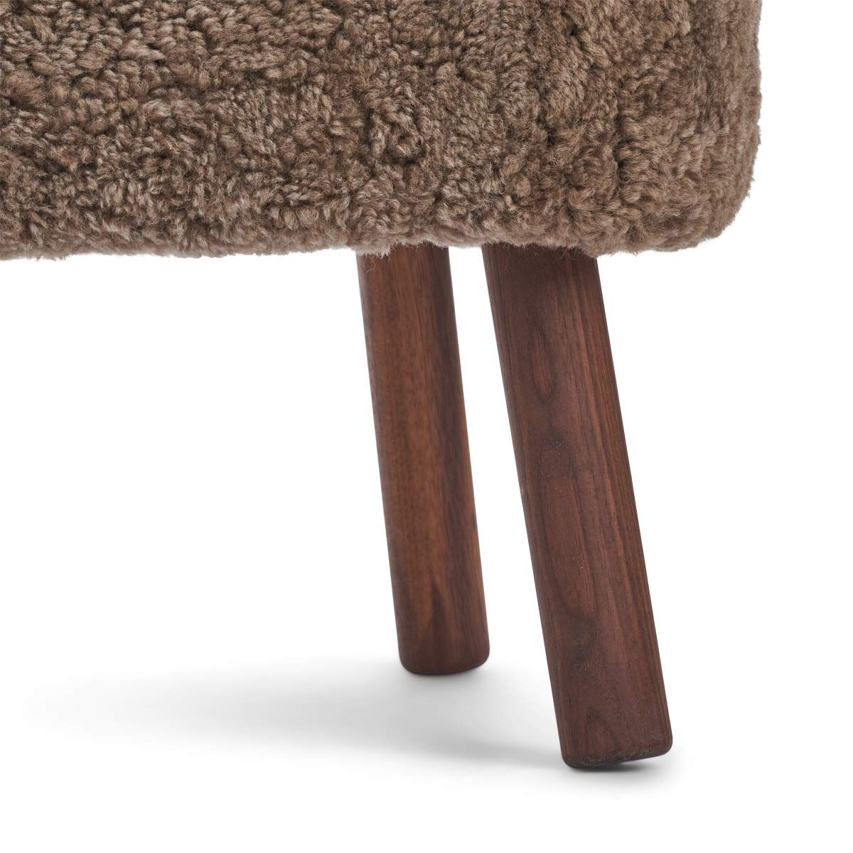 Emil Foot Rest Stool New Zealand Lambskin Long Wool