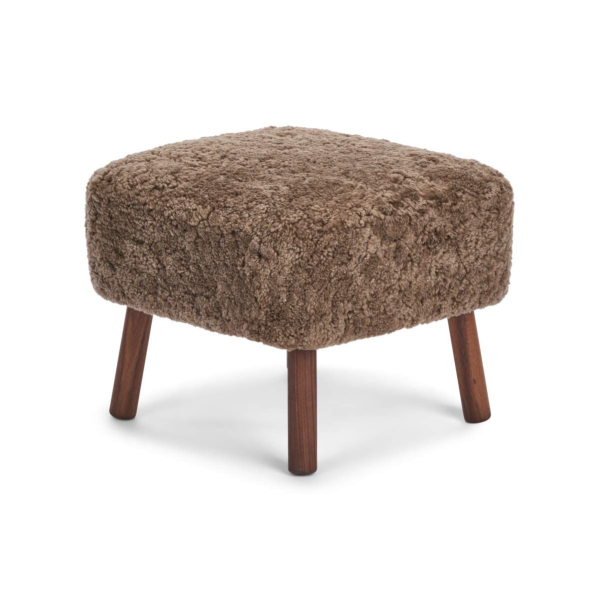 Emil Foot Rest Stool New Zealand Lambskin Long Wool