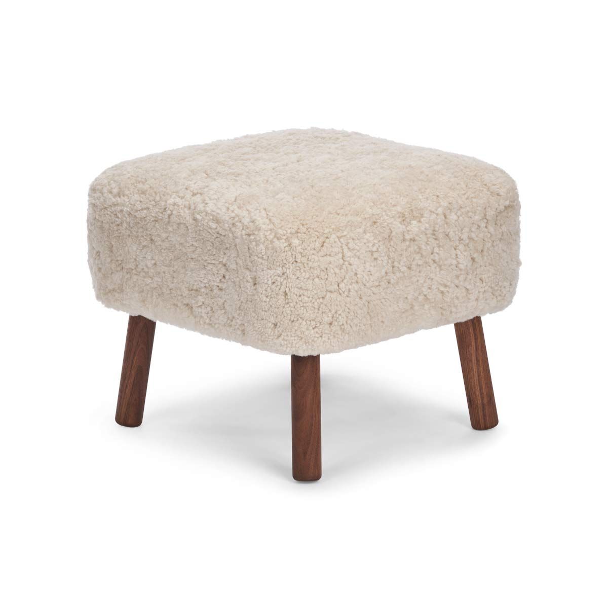 Emil Foot Rest Stool New Zealand Lambskin Long Wool