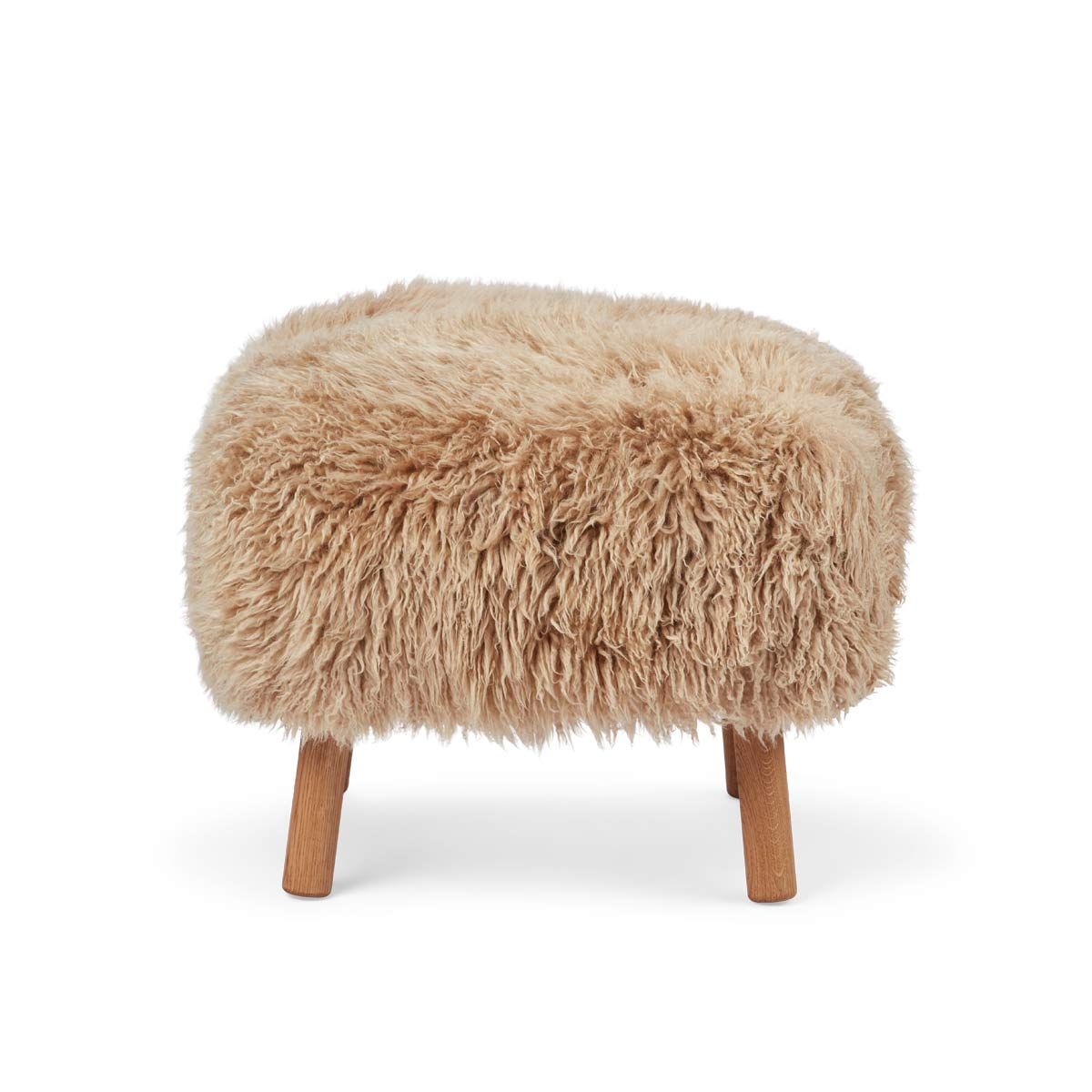 Emil Foot Rest Stool New Zealand Lambskin Long Wool