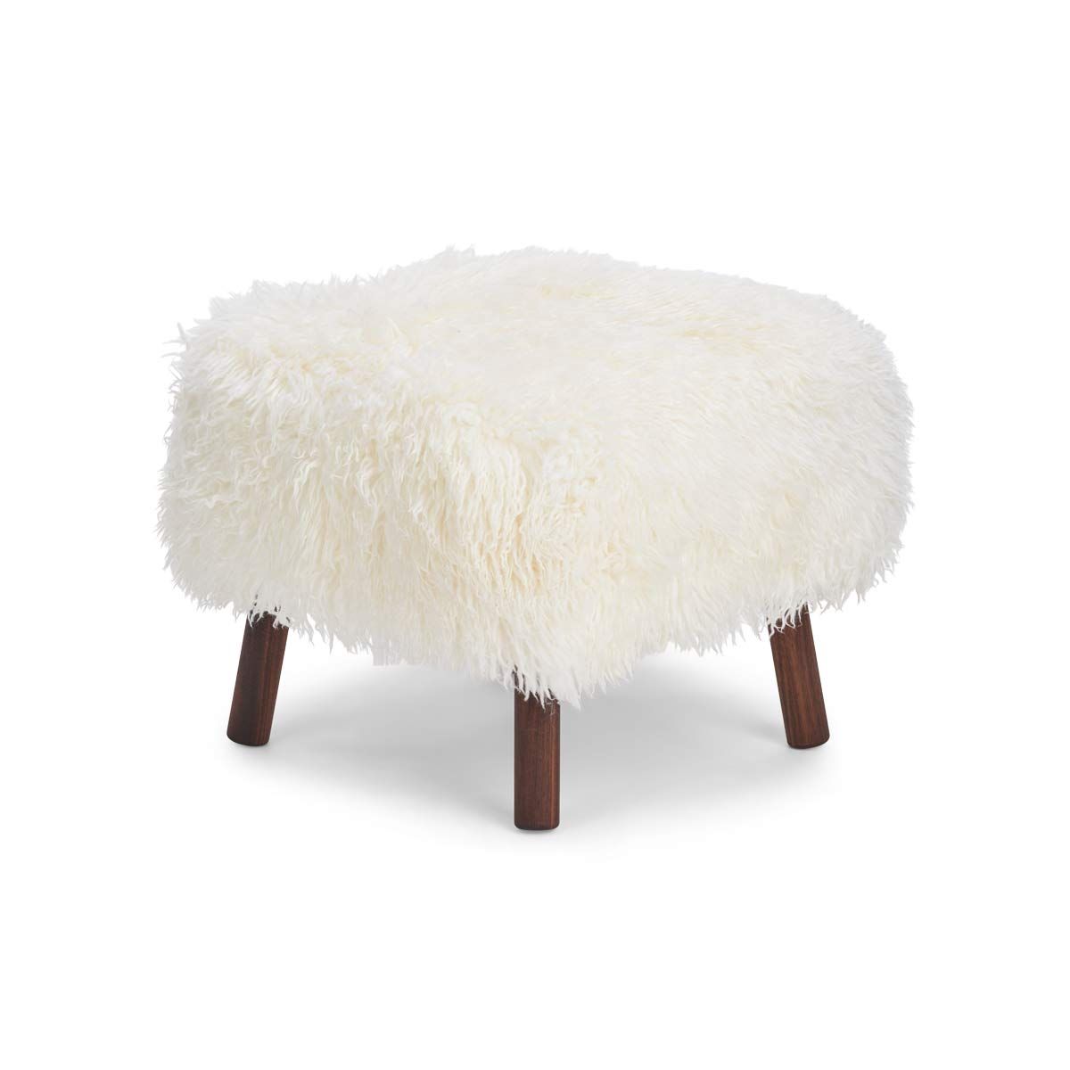 Emil Foot Rest Stool New Zealand Lambskin Long Wool