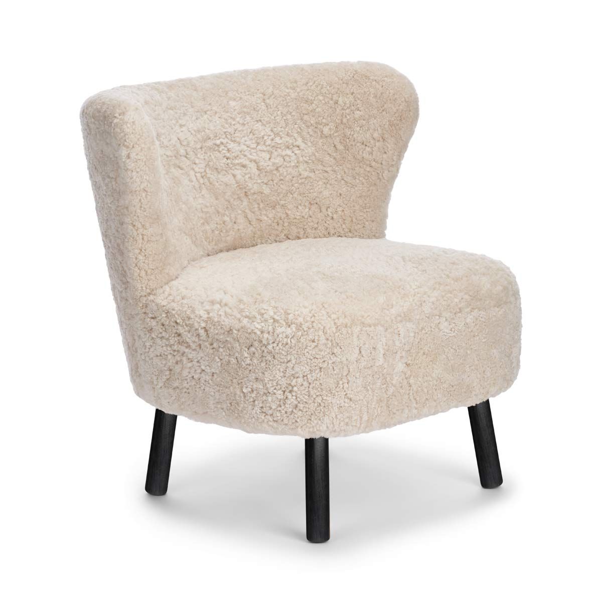 NC | Interior Emil Lounge Chair  New Zealand Lambskin Short Wool