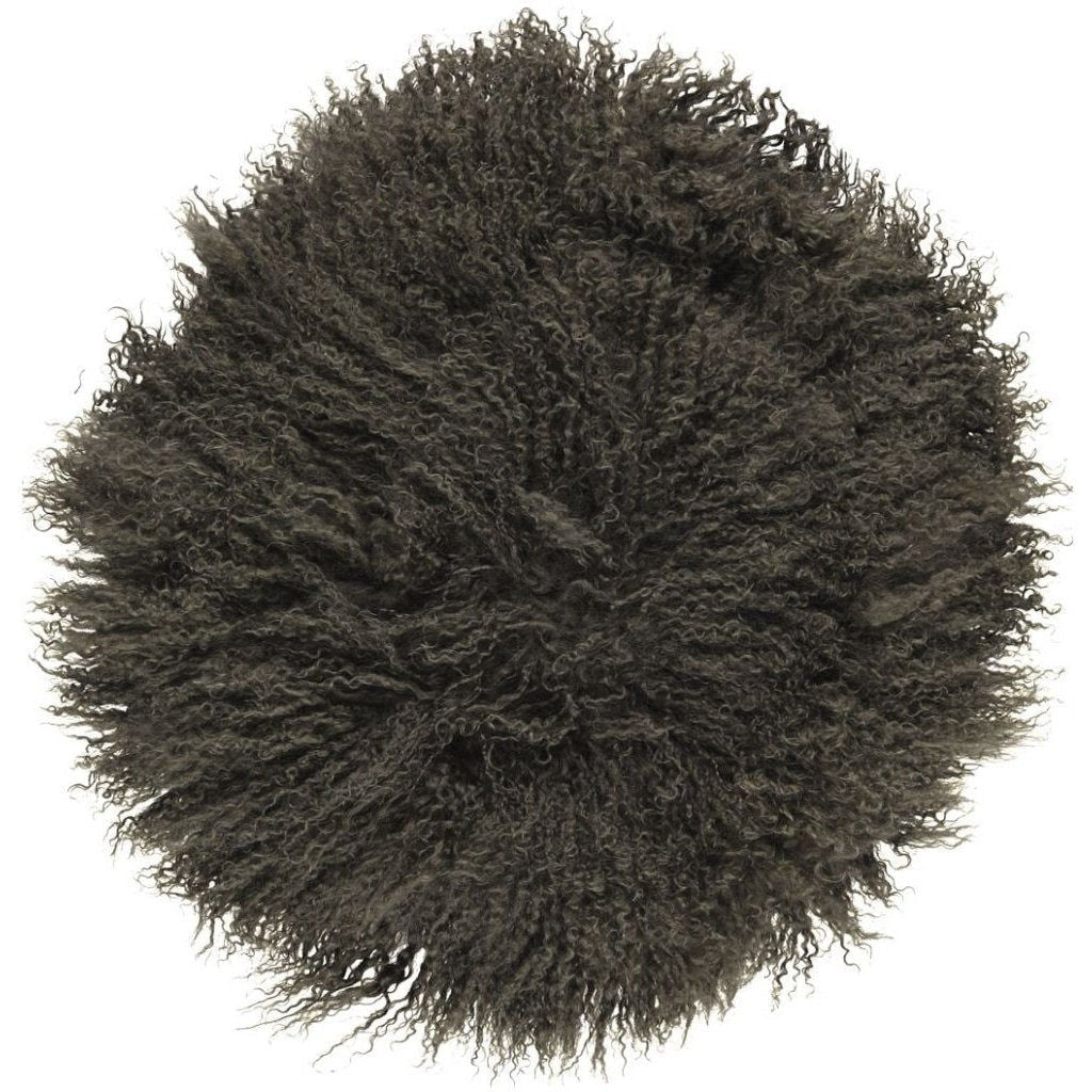 Curly Cake Cushion Tibetan Sheepskin 18"