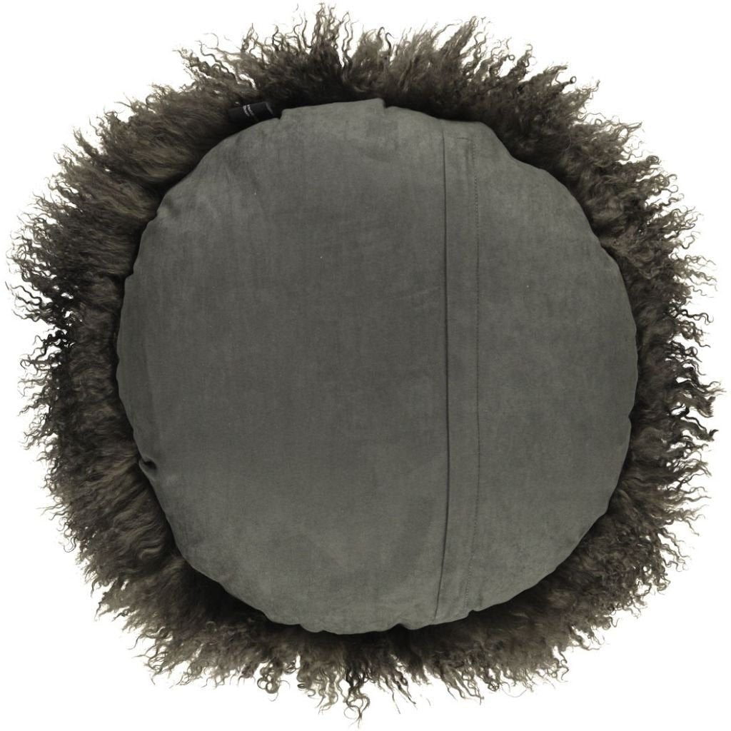 Curly Cake Cushion Tibetan Sheepskin 18"