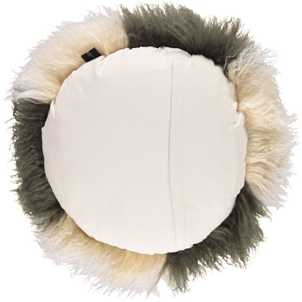 Curly Cake Cushion Tibetan Sheepskin 18"