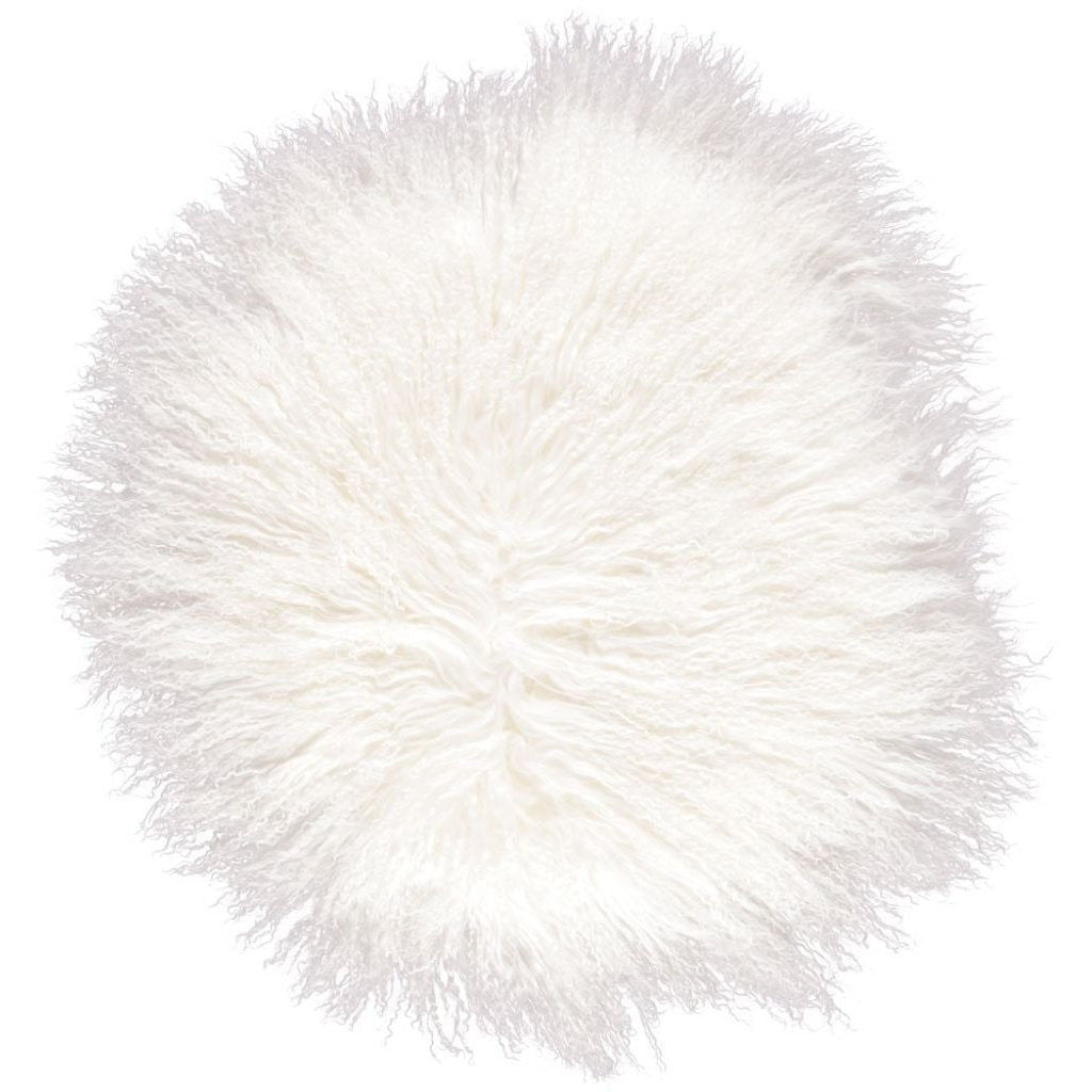 Curly Cake Cushion Tibetan Sheepskin 18"