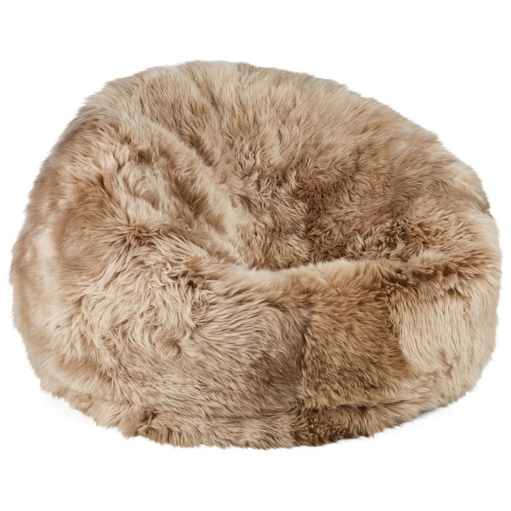 New Zealand Sheepskin Bean Bag 28" Long Wool, Handmade in Denmark