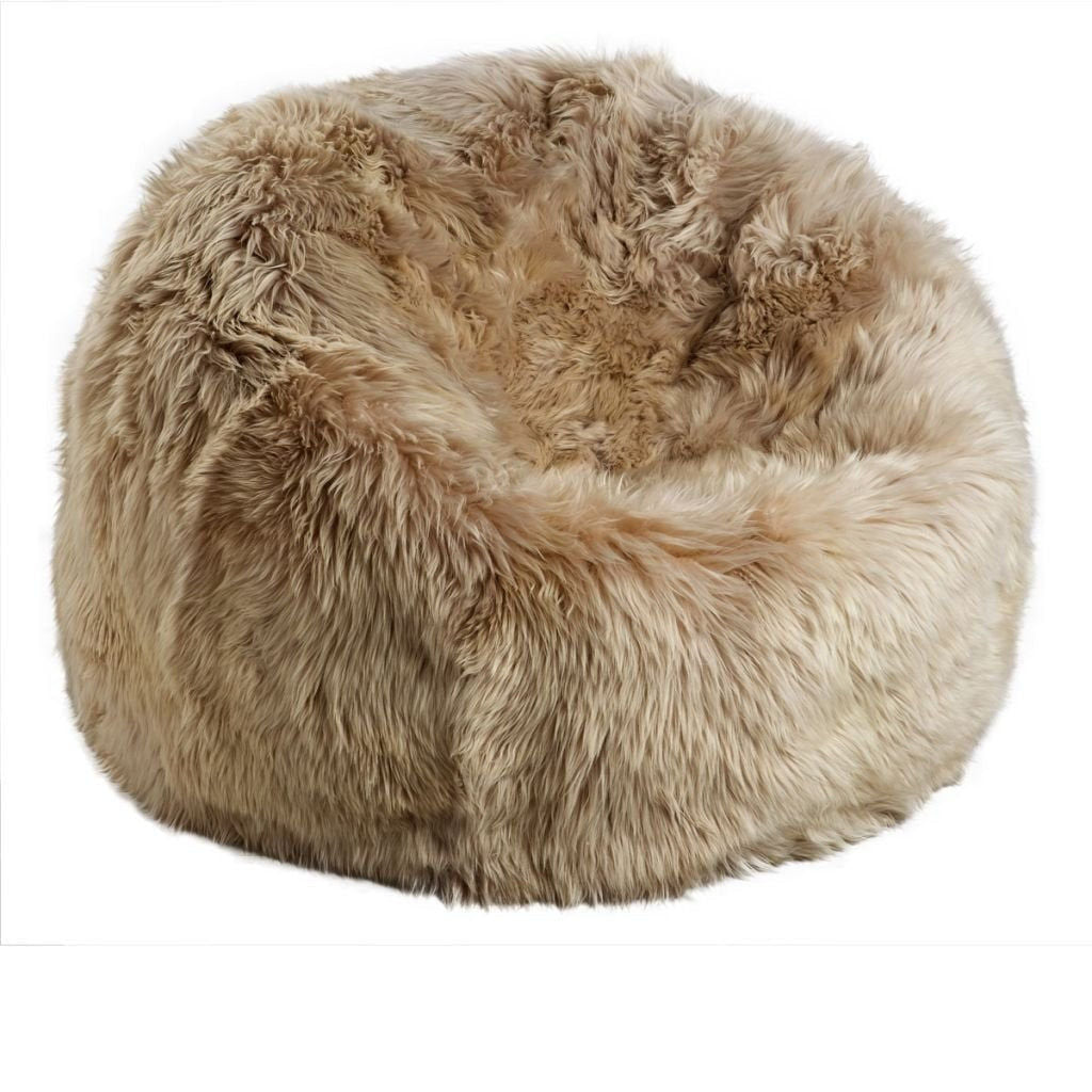 New Zealand Sheepskin Bean Bag 28" Long Wool, Handmade in Denmark