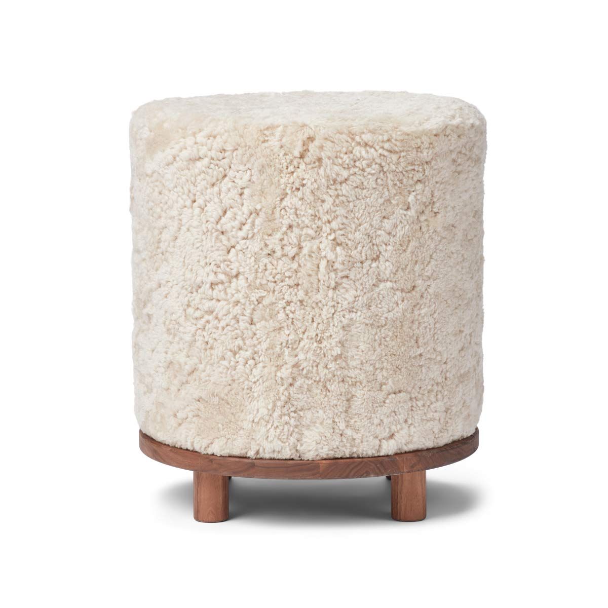 Simon Upholstered Stool  New Zealand Sheepskin Made in Denmark