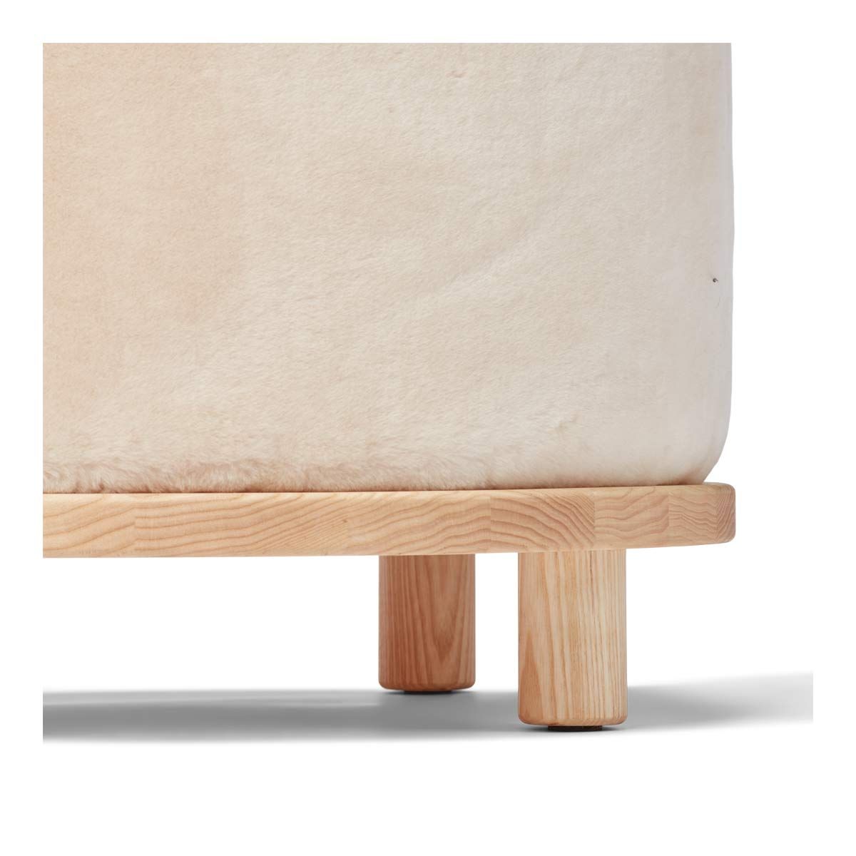 Simon Upholstered Stool  New Zealand Sheepskin Made in Denmark