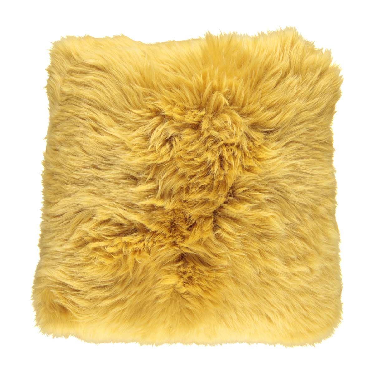 New Zealand Sheepskin Cushion Long Wool 14 x 14 inch