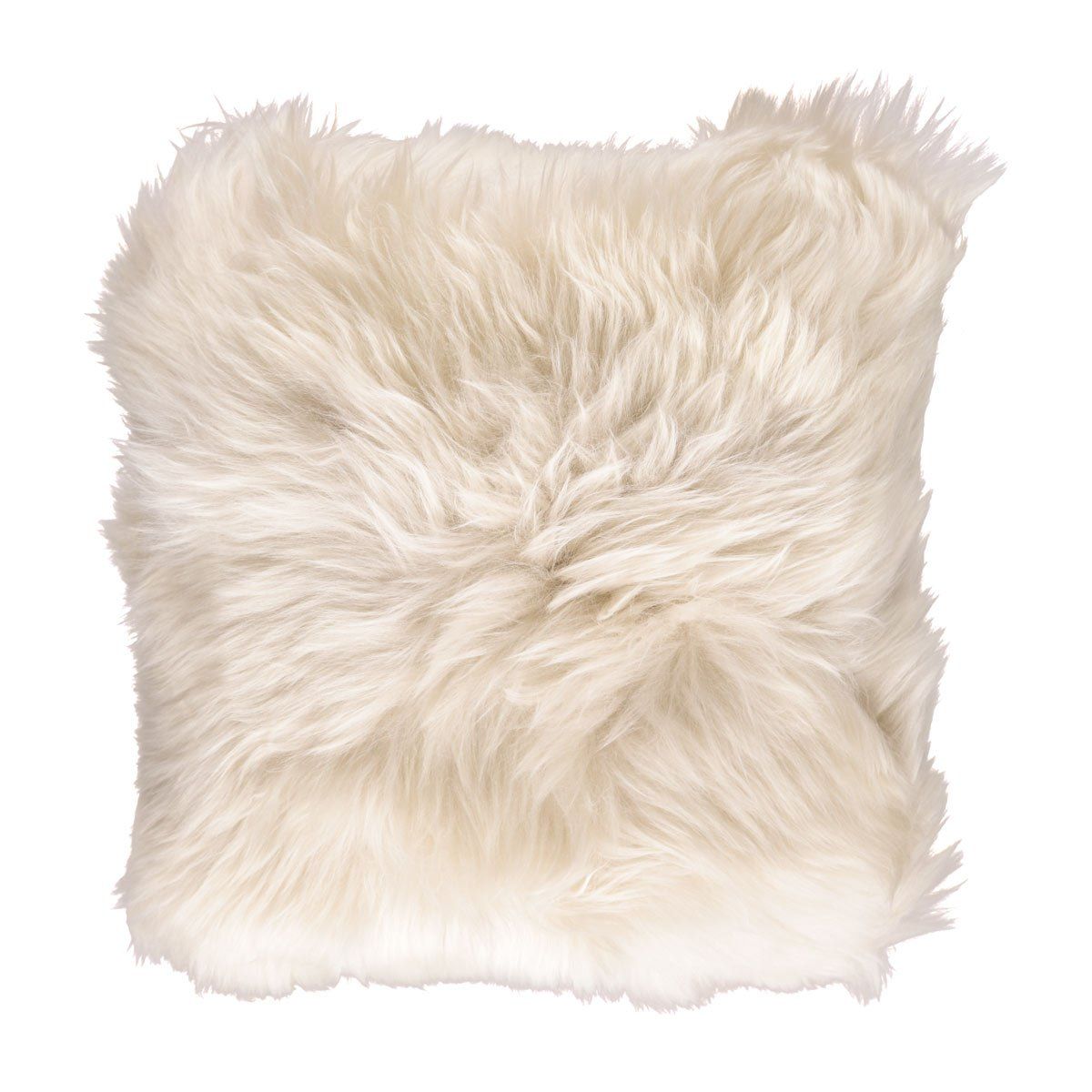 New Zealand Sheepskin Cushion Long Wool 14 x 14 inch